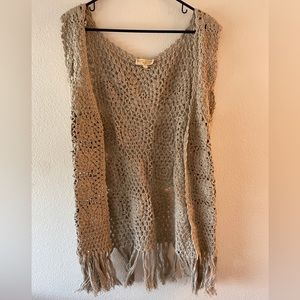 Rebellion crochet long vest